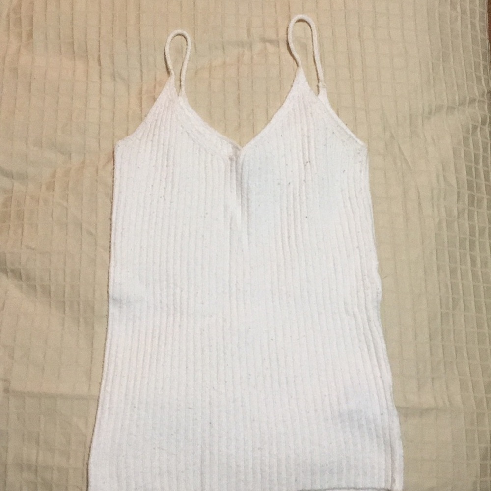 White Cotton Tank Top